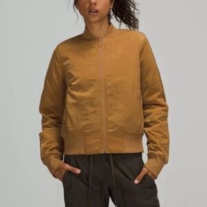 Stylish Tan Bomber Jacket